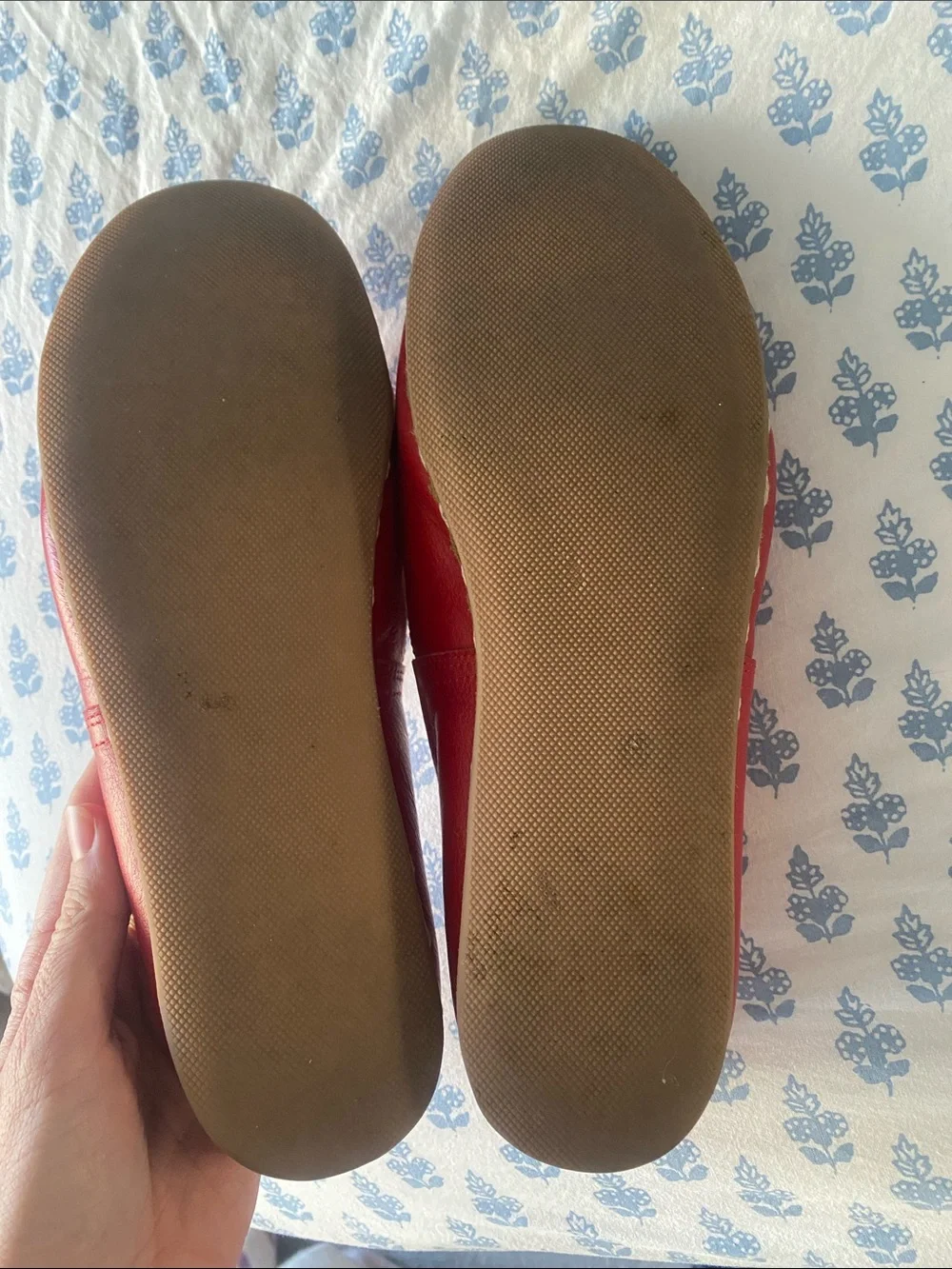 Sabah Felli Red Leather Slip-On Loafers W 41 9.5 - Picture 3 of 6